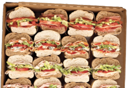 Which Wich Sandwich Tray featuring multiple sandwiches